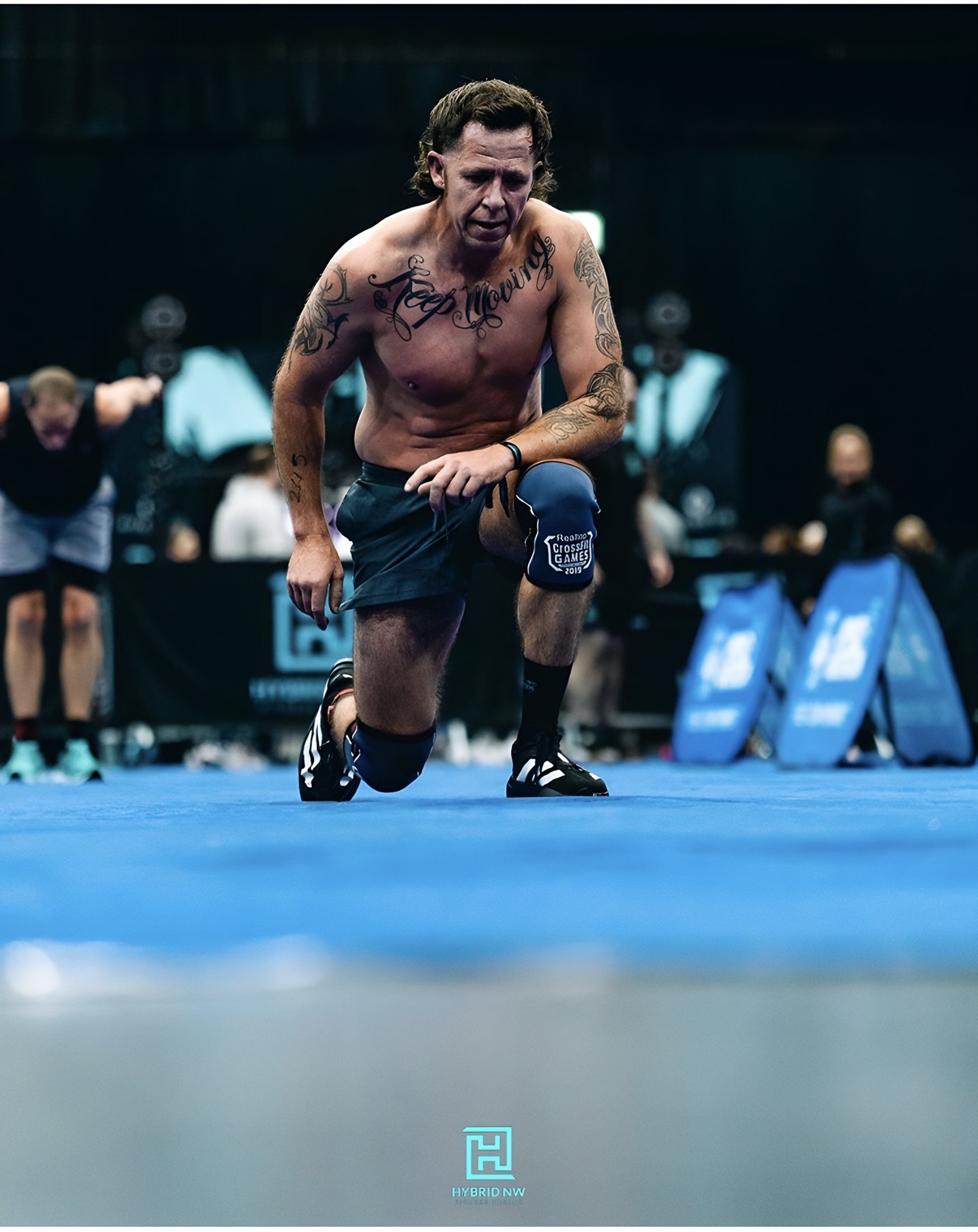 Ben competing in a fitness event
